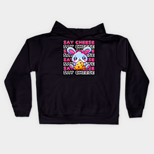 Say cheese mouse Kids Hoodie